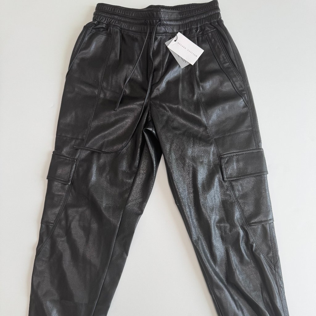 (Nwt) Melissa Nepton Malo Faux Leather Cargo Jogger - Xs